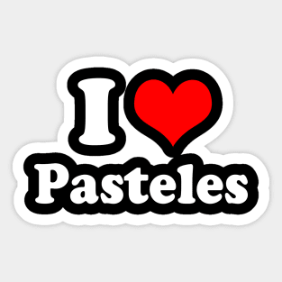 I Heart Pasteles Love Puerto Rican Food Sticker